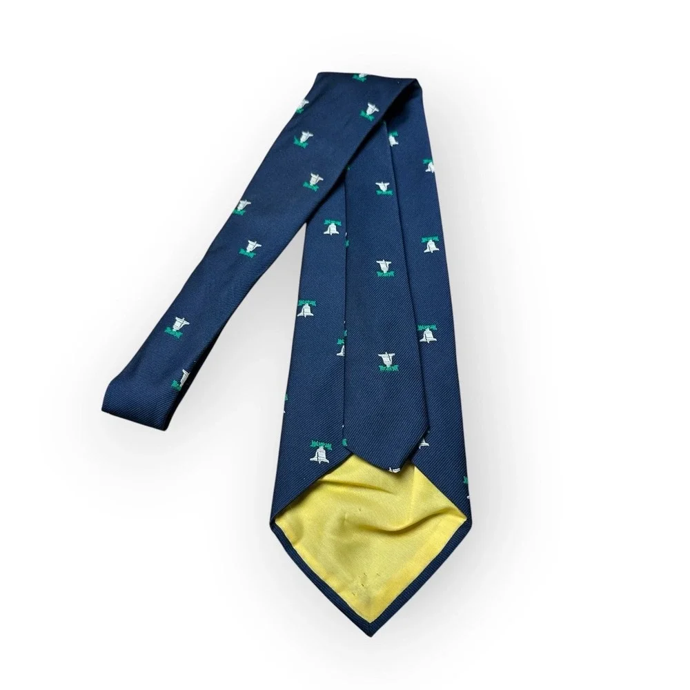 Crested Clubs by Blanford Navy Blue Liberty Bell Embroidered Tie WPL 3112